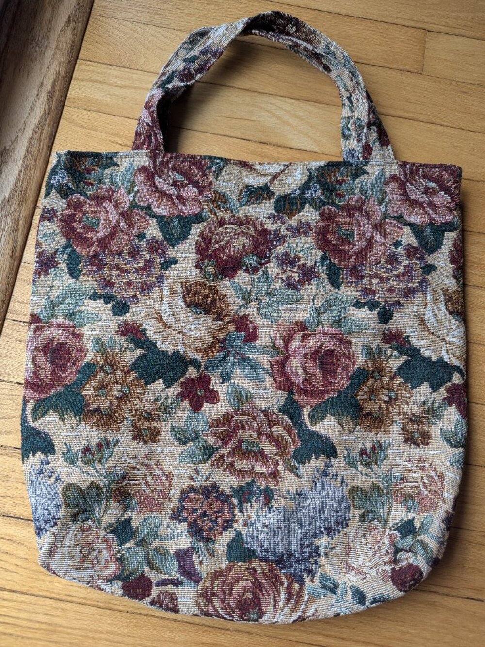Handsewn vintage floral bag
